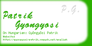 patrik gyongyosi business card